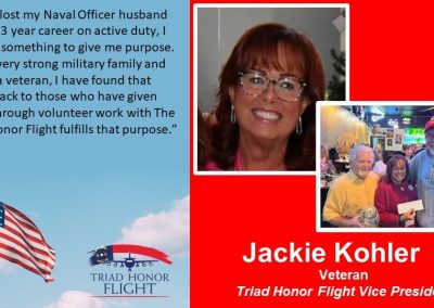 Jackie Kohler - Veteran & V.Pres.